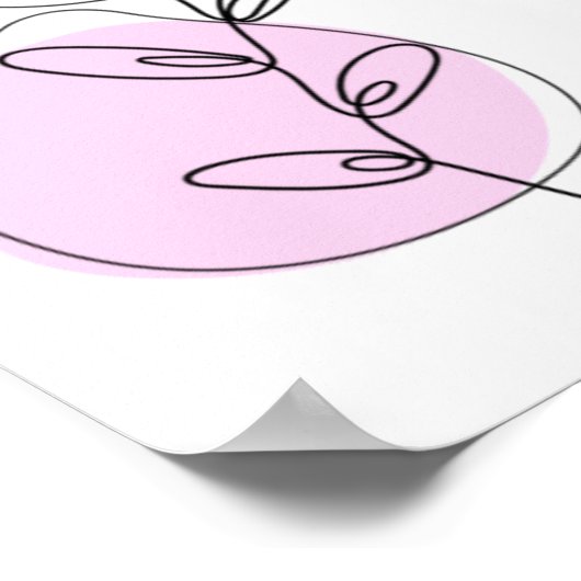 Branches en lederen lijnkunst poster (Hoek)