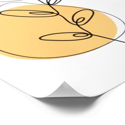 Branches en lederen lijnkunst poster (Hoek)