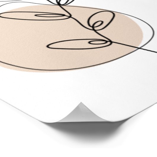 Branches en lederen lijnkunst poster (Hoek)