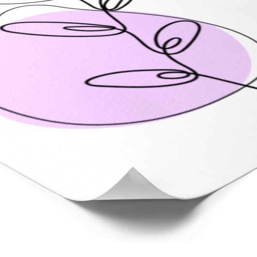 Branches en lederen lijnkunst poster (Hoek)