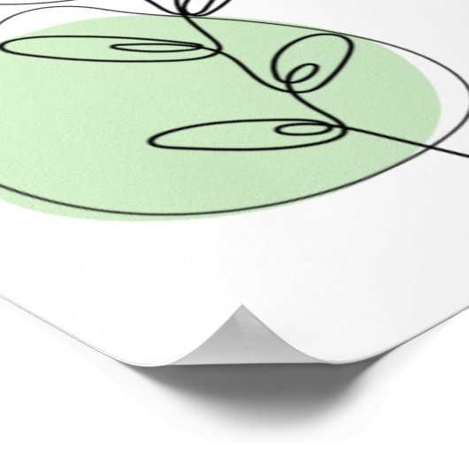 Branches en lederen lijnkunst poster (Hoek)