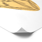 Branches en lederen lijnkunst poster (Hoek)