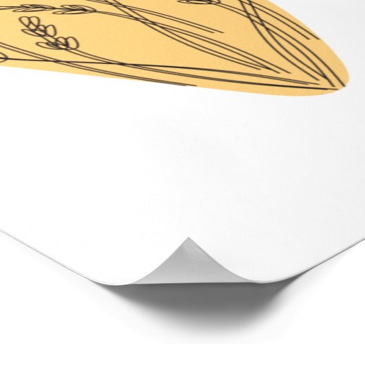 Branches en lederen lijnkunst poster (Hoek)