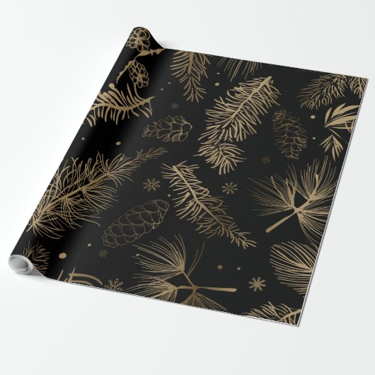 Branches en pine 2 cadeaupapier (Uitgerold)
