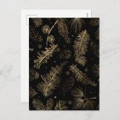 Branches en pine 2 feestdagenkaart (Voorkant / Achterkant)