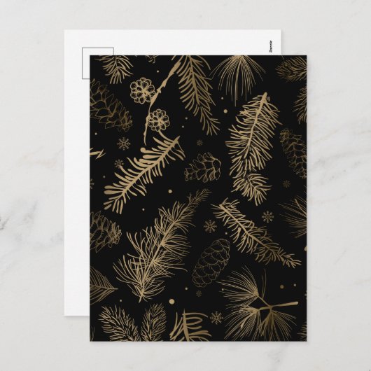 Branches en pine 2 feestdagenkaart (Voorkant / Achterkant)