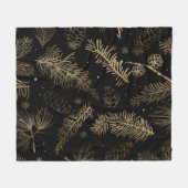 Branches en pine 2 fleece deken (Voorkant (Horizontaal))