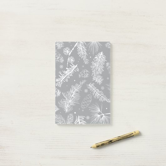 Branches en pine 4 post-it® notes (Op bureau)