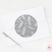 Branches en pine 4 ronde sticker (Envelop)