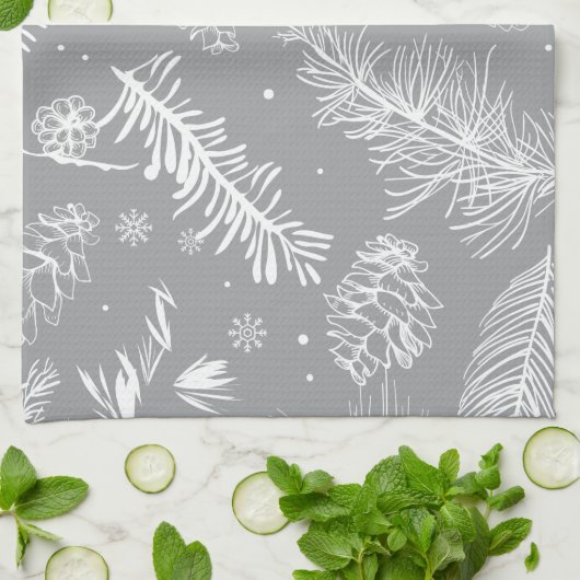 Branches en pine 4 theedoek (Gevouwen)