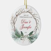 Branches en Pine First-kerstservice Keramisch Ornament (Rechts)