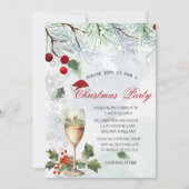 Branches, Glas, Holly Berry, Zakelijke Kerst Kaart (Voorkant)