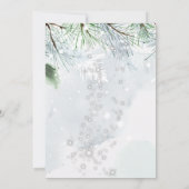 Branches, Glas, Holly Berry, Zakelijke Kerst Kaart (Achterkant)