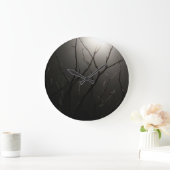 Branches in the fog clock grote klok (Huis)