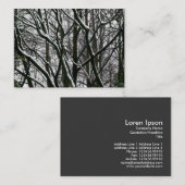 Branches met sneeuw, mini-foto visitekaartje (Voorkant / Achterkant)