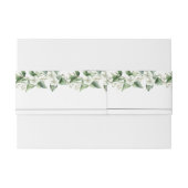 Branches met witte bloemen en bladeren bruiloft uitnodigingen wikkel (Achterkant Voorbeeld)