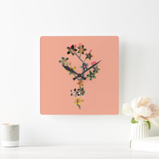 Branches of Insects Vierkante Klok (Huis)