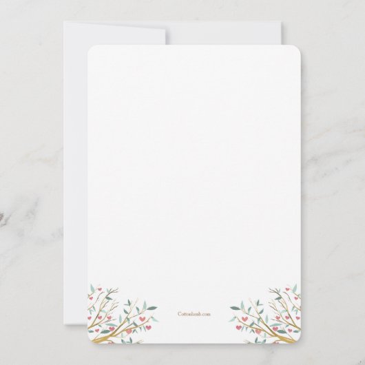 Branches of Love Foto Aankondiging Geboorte (Achterkant)