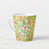 Branches Patroon Design-444555 Latte Mok (Linkerhoek)