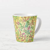 Branches Patroon Design-444555 Latte Mok (Rechterhoek)