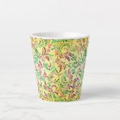 Branches Patroon Design-444555 Latte Mok (Voorkant)