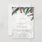 Branches Rode bessen Sneeuwvlok repetitie diner Kaart (Voorkant)