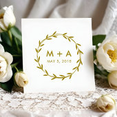 Branches Rustic Wedding Monogram Initials Rubberstempel