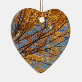 Branches van de Oranje herfst Maple Leaves II Keramisch Ornament (Rechts)