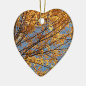 Branches van de Oranje herfst Maple Leaves II Keramisch Ornament (Links)