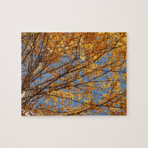 Branches van de Oranje herfst Maple Leaves II Legpuzzel