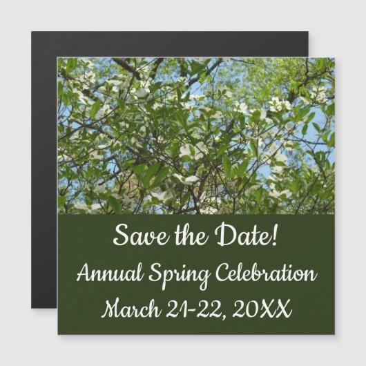 Branches van Dogwood Blossom Spring Trees (Voorkant / Achterkant)