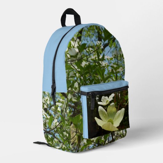 Branches van Dogwood Blossom Spring Trees Bedrukte Rugzak (Achterkant Hoek Links)