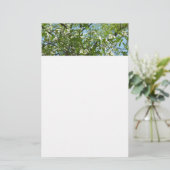 Branches van Dogwood Blossom Spring Trees Briefpapier (Staand voorkant)