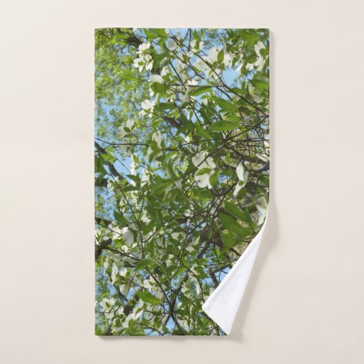 Branches van Dogwood Blossom Spring Trees Handdoek (Handdoek)