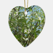 Branches van Dogwood Blossom Spring Trees Keramisch Ornament (Links)
