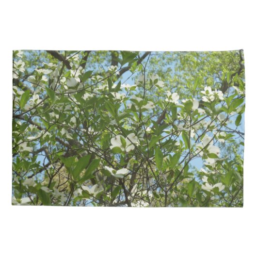 Branches van Dogwood Blossom Spring Trees Kussensloop (Achterkant)