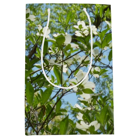 Branches van Dogwood Blossom Spring Trees Medium Cadeauzakje (Voorkant)