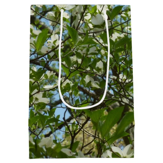 Branches van Dogwood Blossom Spring Trees Medium Cadeauzakje (Achterkant)