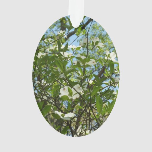 Branches van Dogwood Blossom Spring Trees Ornament (achterkant)