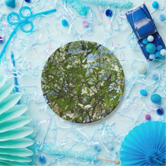 Branches van Dogwood Blossom Spring Trees Papieren Bordje (Feest)