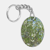 Branches van Dogwood Blossom Spring Trees Sleutelhanger (Voorkant Links)