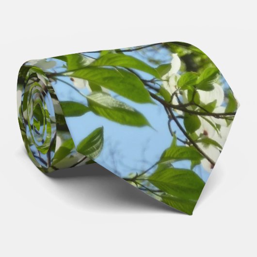 Branches van Dogwood Blossom Spring Trees Stropdas (Opgerold)