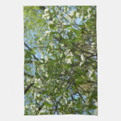 Branches van Dogwood Blossom Spring Trees Theedoek (Verticaal)