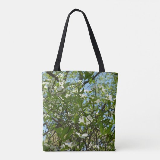 Branches van Dogwood Blossom Spring Trees Tote Bag (Achterkant)