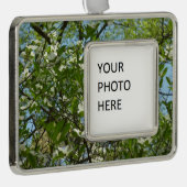 Branches van Dogwood Blossom Spring Trees Verzilverd Omlijst Ornament (Rechts)