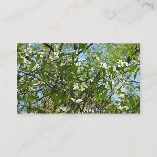 Branches van Dogwood Blossom Spring Trees Visitekaartje (Achterkant)