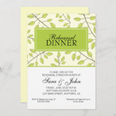 Branches van groene bladeren, repetitief diner kaart (Voorkant / Achterkant)