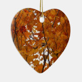 Branches van Maple Leaves I Oranje herfst Keramisch Ornament (Rechts)