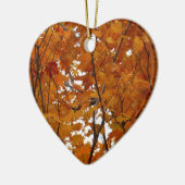 Branches van Maple Leaves I Oranje herfst Keramisch Ornament (Links)