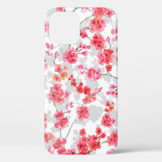 Branches van torenbloesems op witte en grijze rug Case-Mate iPhone case